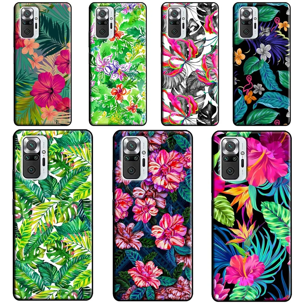 Tropical aloha Hibiscus  pattern Case For Xiaomi Redmi Note 12 Pro 11 8 9 10 Pro 9S 10S 11S 12S Redmi 12C 10C 9C 10A Cover