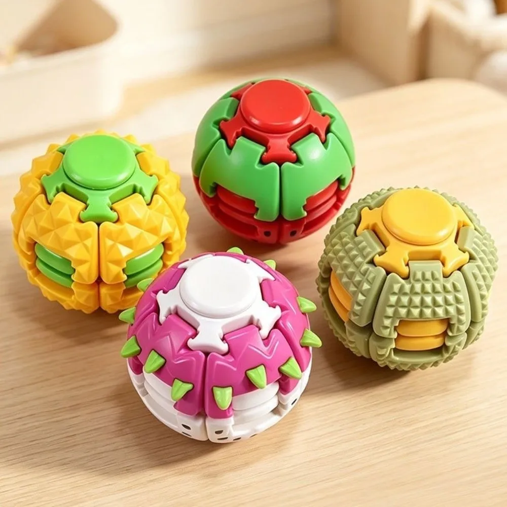 Creative Fruit Shape 3D Printed Ball Stress Relief Antistress Press Rotate Ball Desk Ornament Party Gift Fidgets Ball Birthday