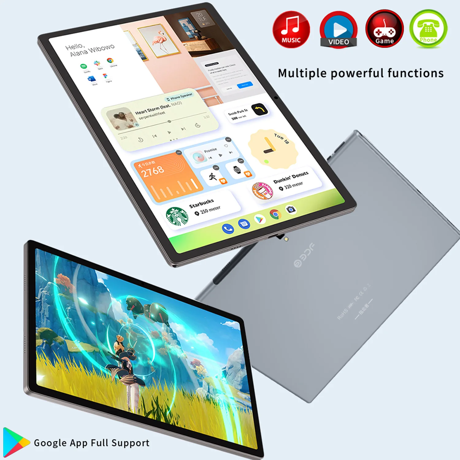 14 Inch Android Tablets Global Version Octa Core 8GB RAM 512GB ROM 4G LTE Dual SIM Cards Dual WiFi GPS Tablet PC 10000mAh