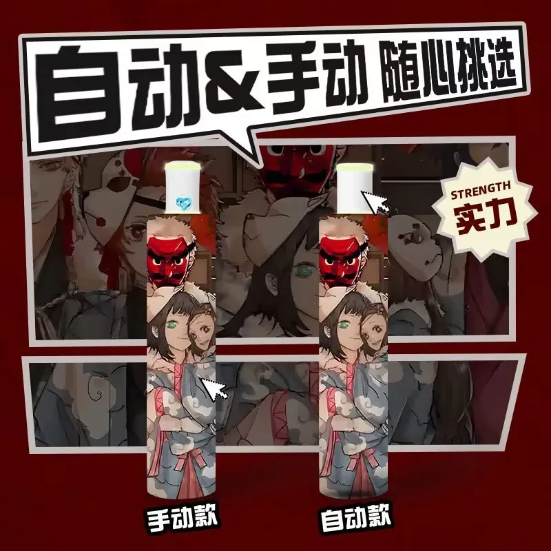 Paraguas totalmente automático "Demon Slayer", "Tanjiro", paraguas periférico 2D de anime de estilo japonés, paraguas agrandado de doble capa
