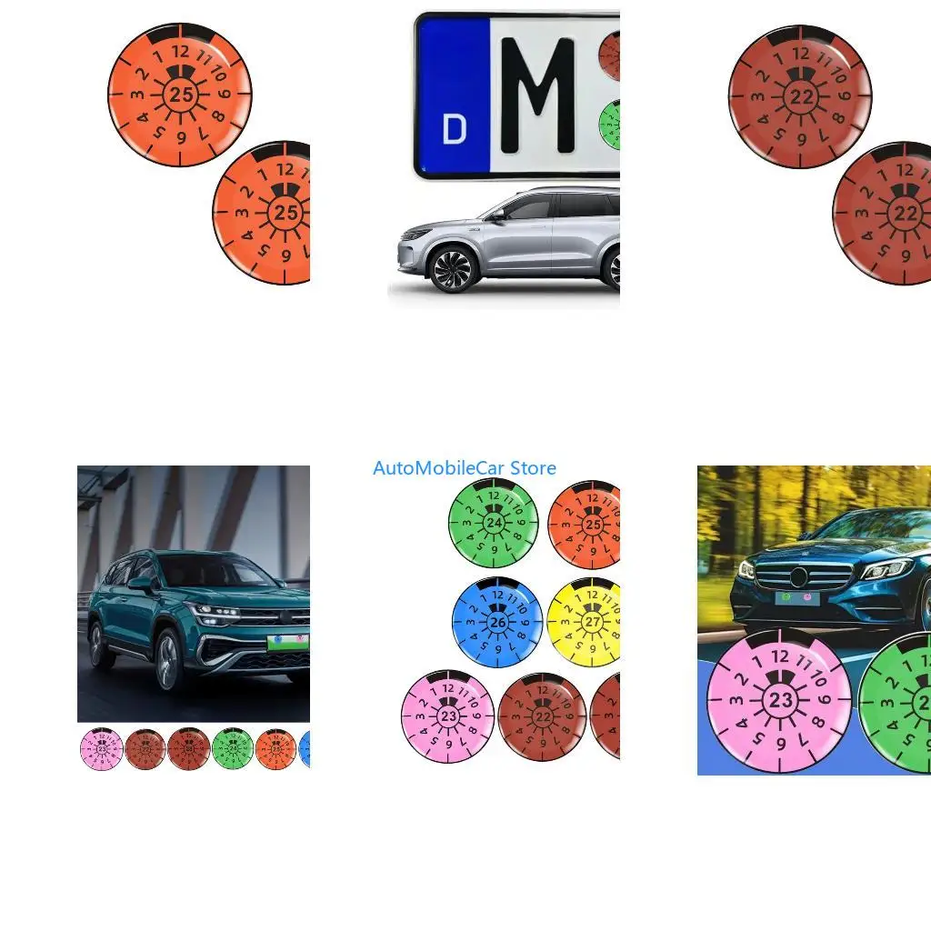 G8TE Pack Of 2 3D Gel Raised License Plate Inspection Stickers Strong Waterproof Car Decors Long Lasting Car Inspection Label