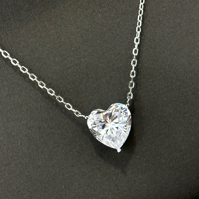 

New Big Heart Hot Brand 925 Sterling Silver Ladies Beach Necklace Classic Fashion Luxury Ladies Autumn Winter Jewelry