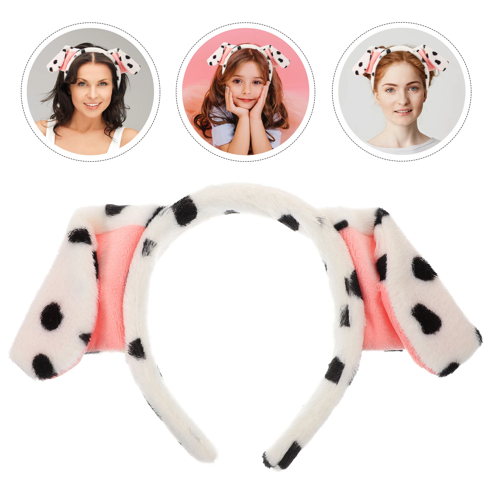 Puppy Headband Masquerade Christmas Headbands Dog Headgear Dalmatian Ears Hairhoop Halloween Animal For Party Cosplay Decor