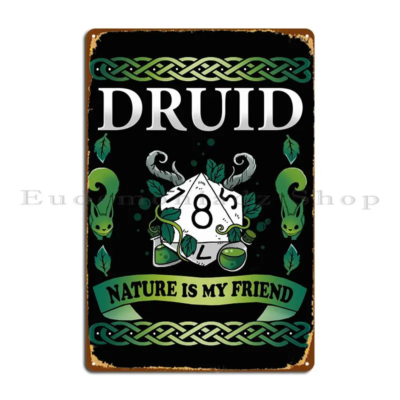 

Druid Metal Sign Mural Printed Home Bar Living Room Tin Sign Poster