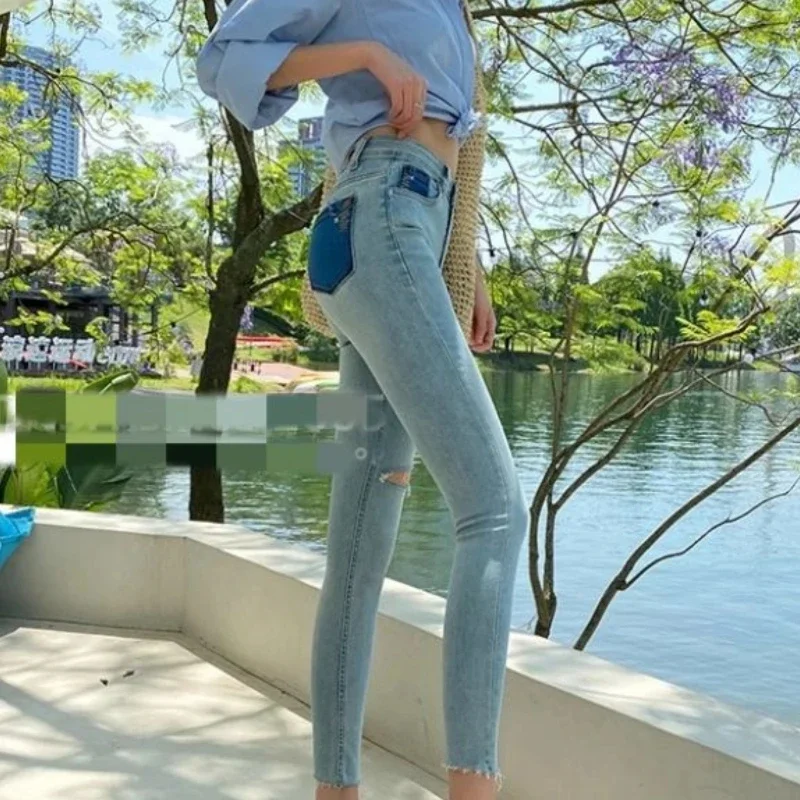 

Pipe Trousers Slim Fit Skinny Pencil Cowboy Pants for Woman Baggy Cheap Top Selling Good Quality Basics Z Women's Cropped Jeans