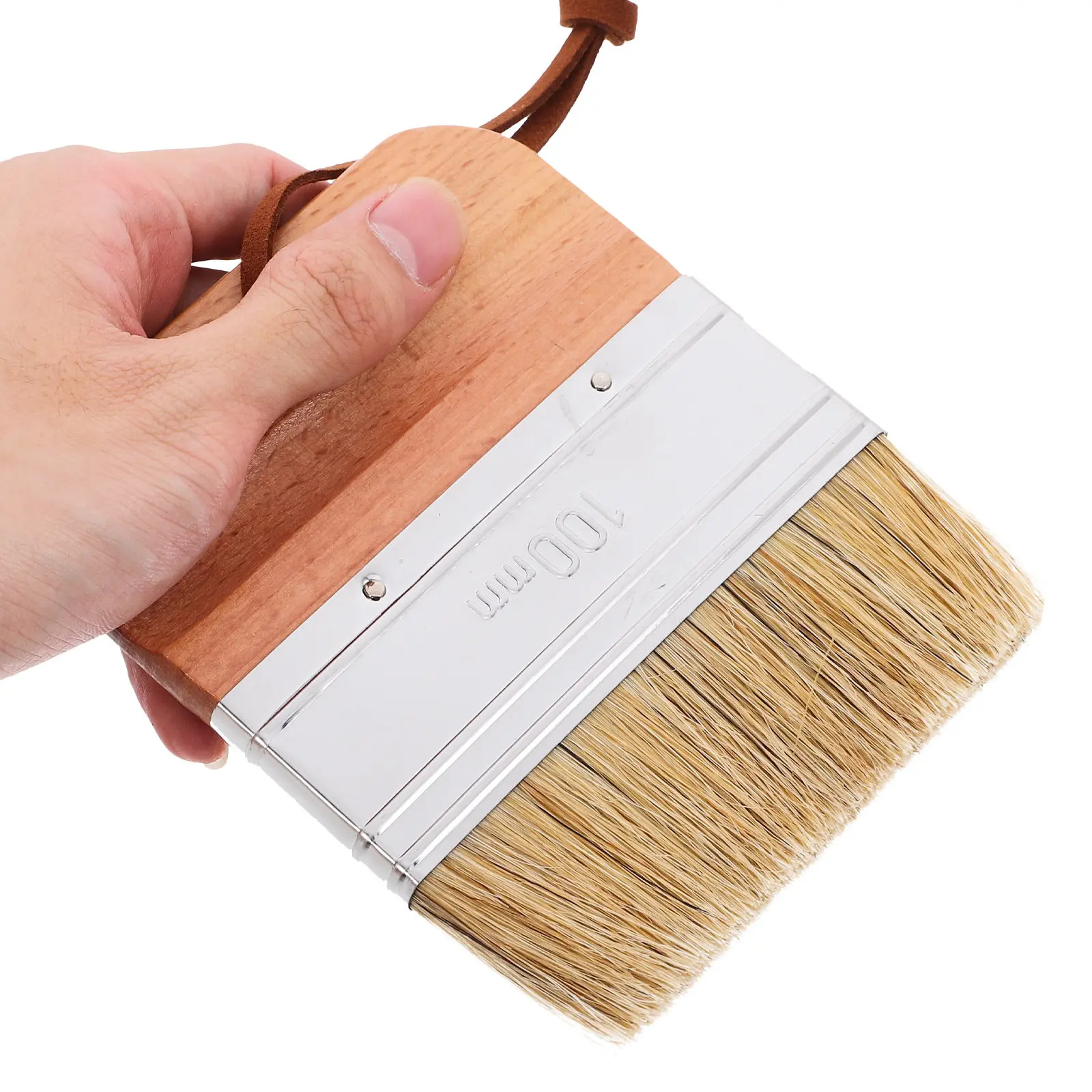 

3Pcs Wax Paint Brushes Set Natural Wood Handles Easy Grip for Furniture Refinishing Craft Projects Portable DIY Painting Tools