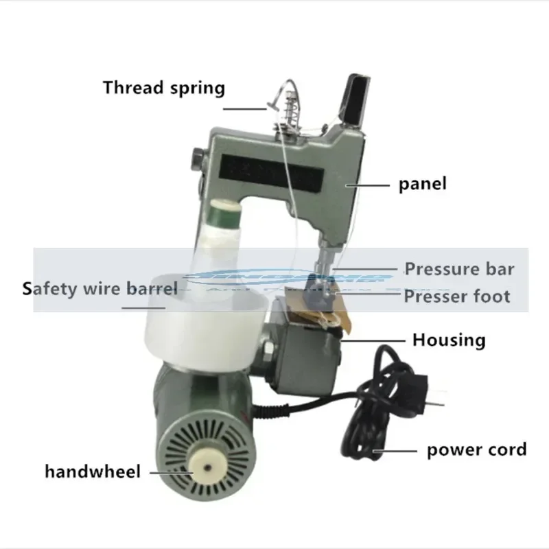 220V GK9-2 Portable Sewing Machine Portable Electric Packer Woven Bag Sealing Machine Manual Bag Sealing Machine