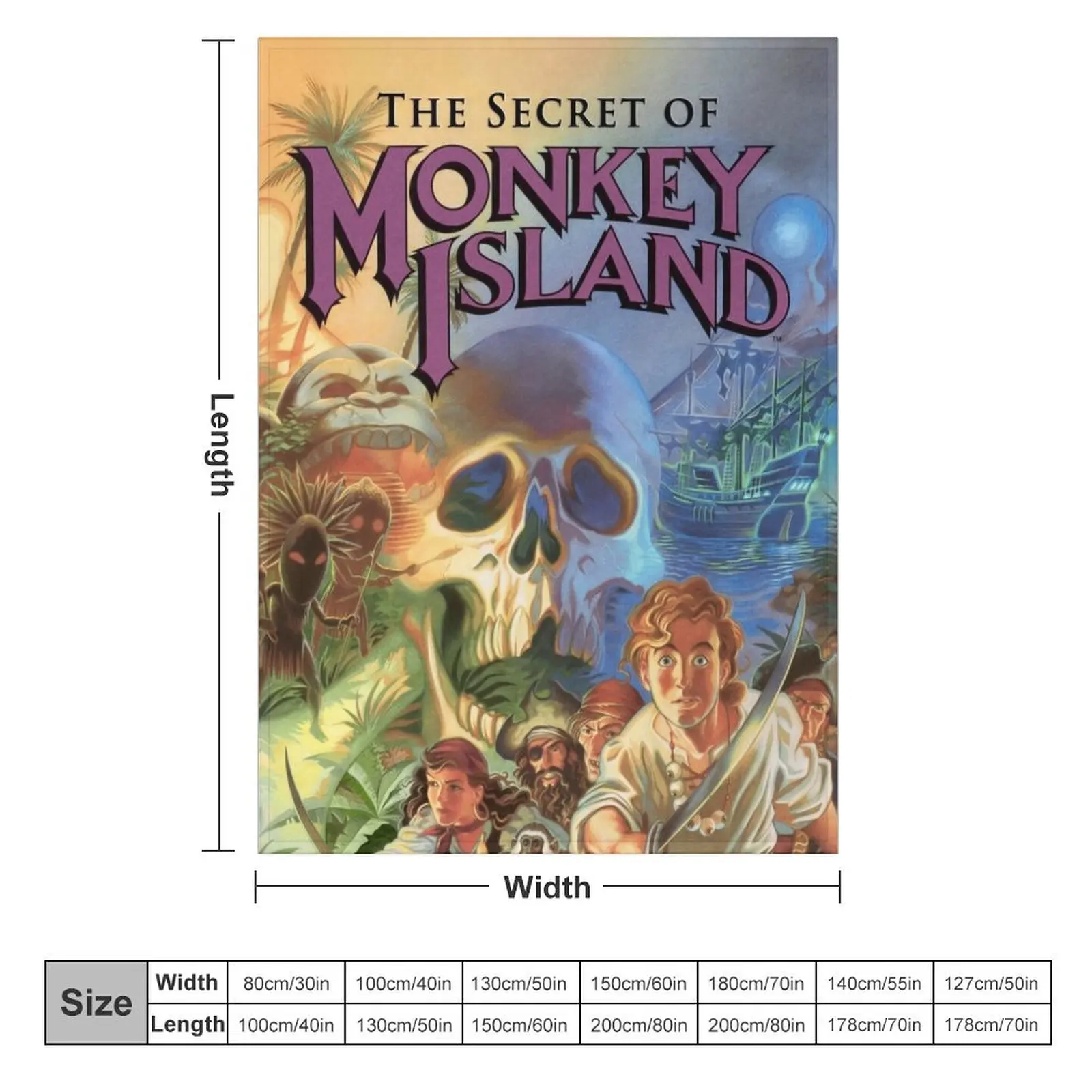 The Secret of Monkey Island Throw Blanket Luxury Throw Shaggy Luxury Thicken Decoratives Blankets