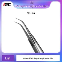 I2C 3D 2D Ultra Fine Tweezers Super Hard Alloy Tools for SMT BGA IC Tablets Phone 0.01mm Flying line Micro Repair Forceps Clamp