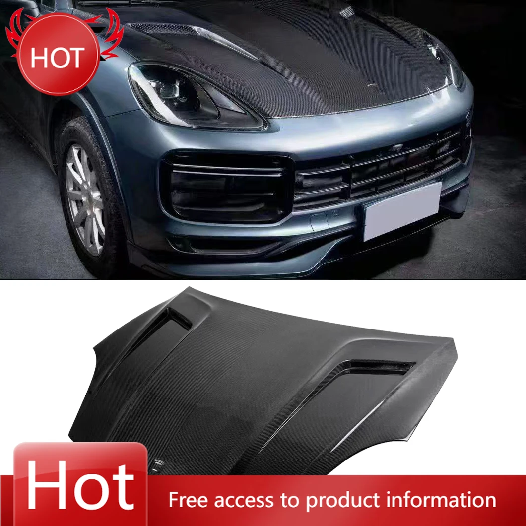 

Оптовая продажа, сухая крышка из углеродного волокна для Cayenne 9Y0.1 9Y0.2 E3.1 E3.2 18-25 года, комплект капота двигателя в стиле TKT