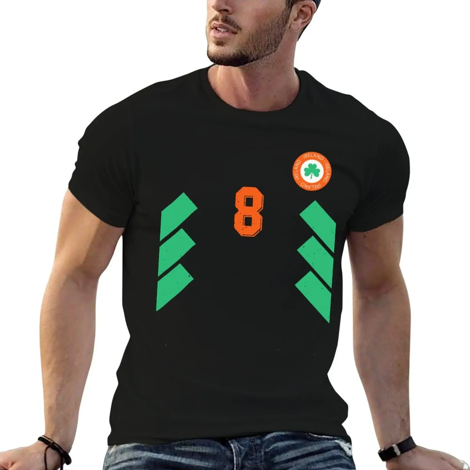 

Retro Ireland Soccer Jersey EIRE Football Away 8 T-Shirt t shirts for man graphic vintage g man t shirts for men T-Shirt