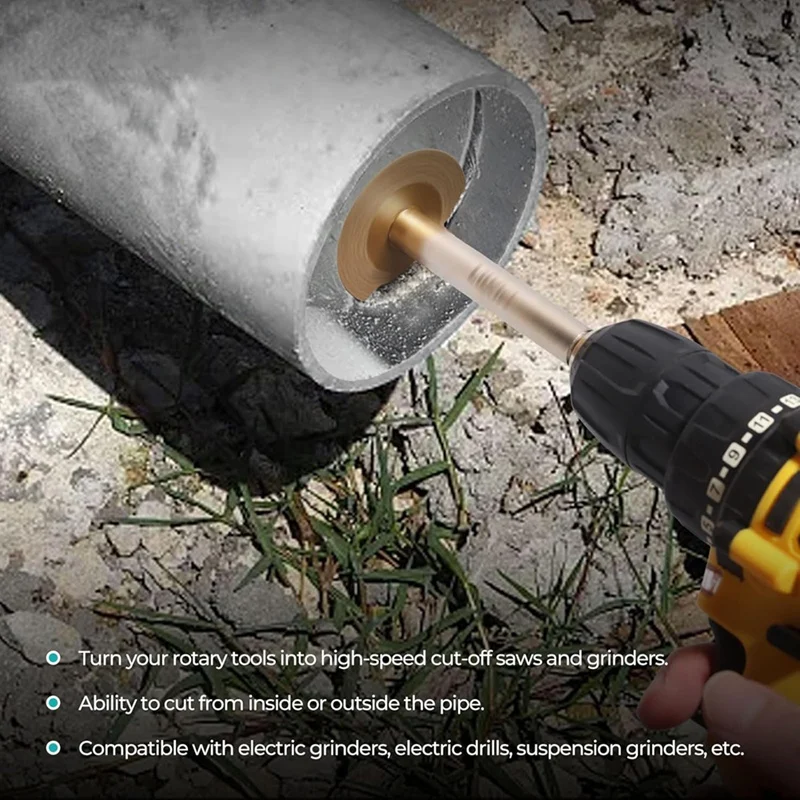 ГОРЯЧИЙ! Шестигранный хвостовик 1/4 дюйма с 2 шт. алмазным отрезным лезвием для резки труб из ПВХ, отрезной диск для мини-очков для резки стекла