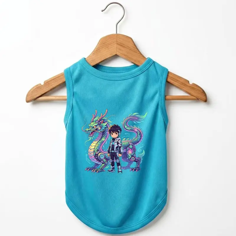 

Summer Pet Clothes, Dog Fantasy Dragon Vest, Refreshing Breathable
