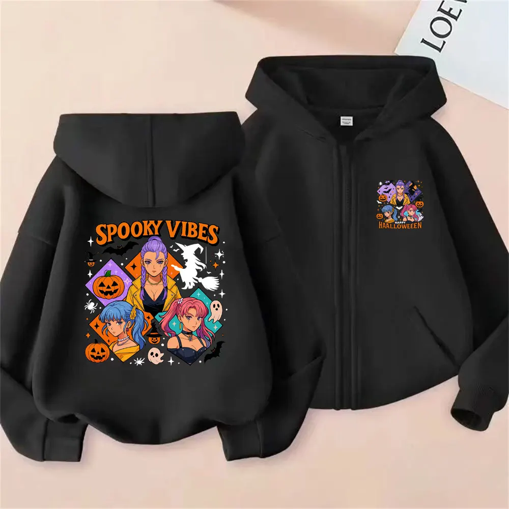 

Kpop Demon Hunters Rumi Mira Zoey Zipper Hoodie Men Women Christmas Halloween Sytle Zip Up Hoodies Male Casual Oversized Jacket