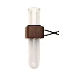 Unique Mini Car Flower Vase Clip Elegant Adjustable Car Vent Flower Vase Walnut and Glass Creative Car Vent Decor Decoration