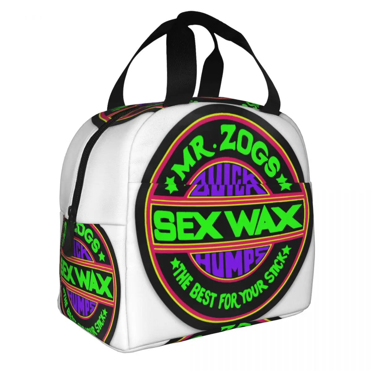 Sex Wax Logo Mr Zogs Insulated Lunch Bags for Camping Travel Portable Cooler Thermal Bento Box