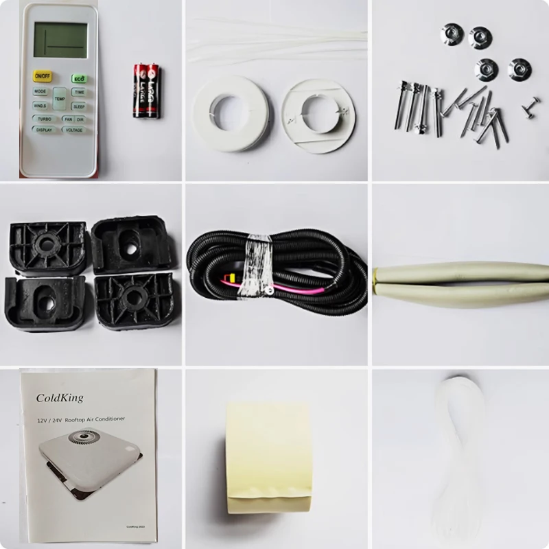 مكيف وقوف السيارات 12 فولت 24 فولت مكيف هواء شاحنة RV مع تيار متردد لوقوف السيارات