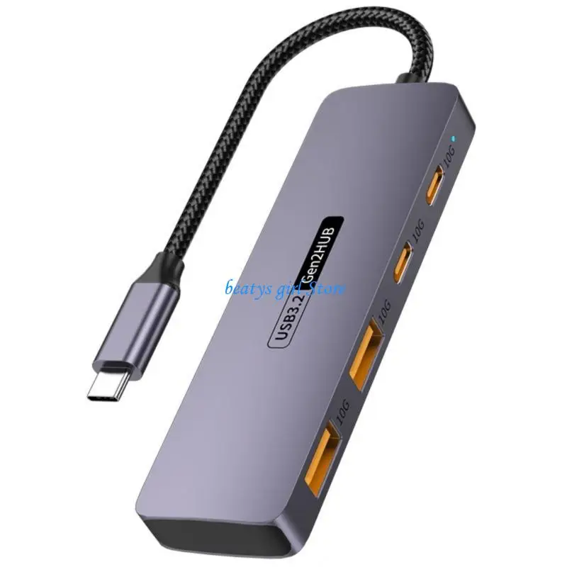 

C7AB Многофункциональный USB C HUBS 10 Гбит / с PD100W 140W Зарядные устройства USB 3.2 Конвертеры 4K HDTV Port для аксессуаров