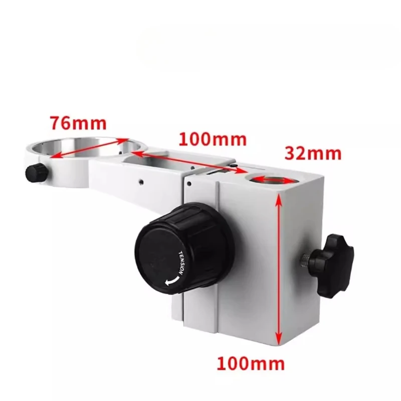 32mm 76mm 360 Degree Microscope Swing Arm Metal Stand Adjustable Articulating Bracket for Stereo Microscope Camera Repair