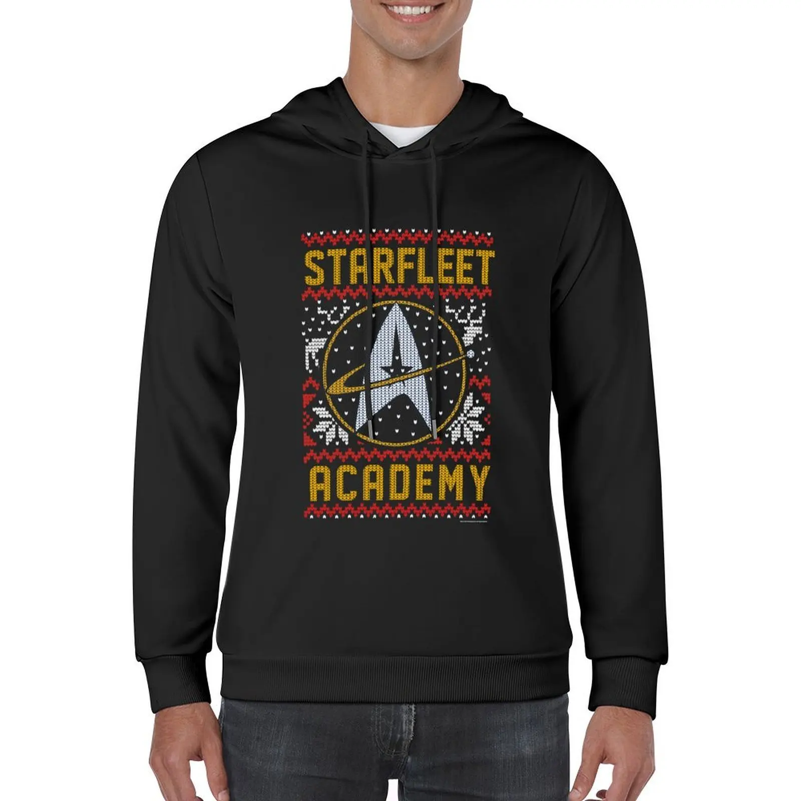 سترة بغطاء للرأس من Star Trek New Generation Starfleet Academy لعيد الميلاد معطف رجالي ملابس رجالية بقلنسوة برسومات جرافيك #5