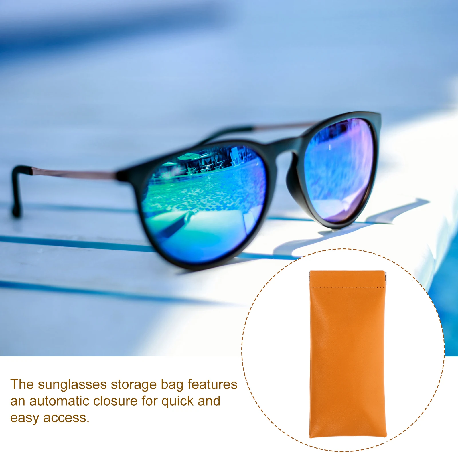 

Portable Sunglasses Eyeglass Key Storage Bag Soft PU Small Item Pouch Sunglasses Pouch Travel Glasses Bag Outdoor