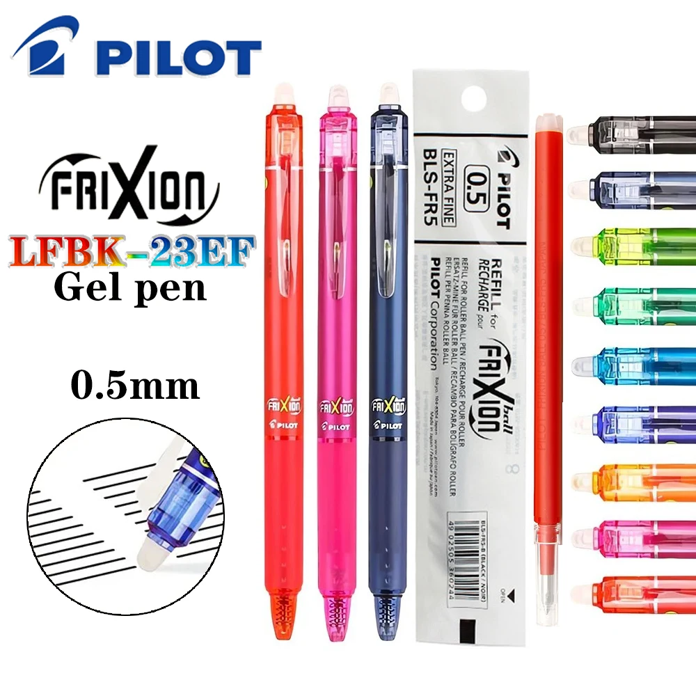 

Japan Pilot Frixion Erasable Pen Gel Pen LFBK-23EF Color Refill Quick-drying Smooth 0.5mm Kawaii Stationery School-acsesories