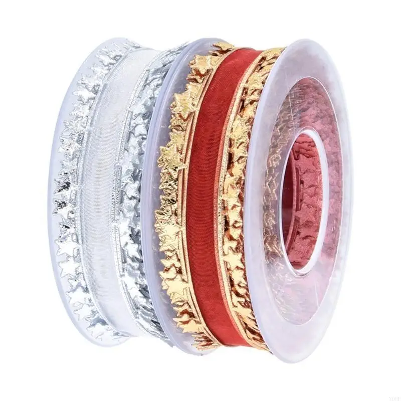 Ribbon Trims for Wedding Flower Christmas Tree Decoration Sewing Craft Gift Pack Y08E