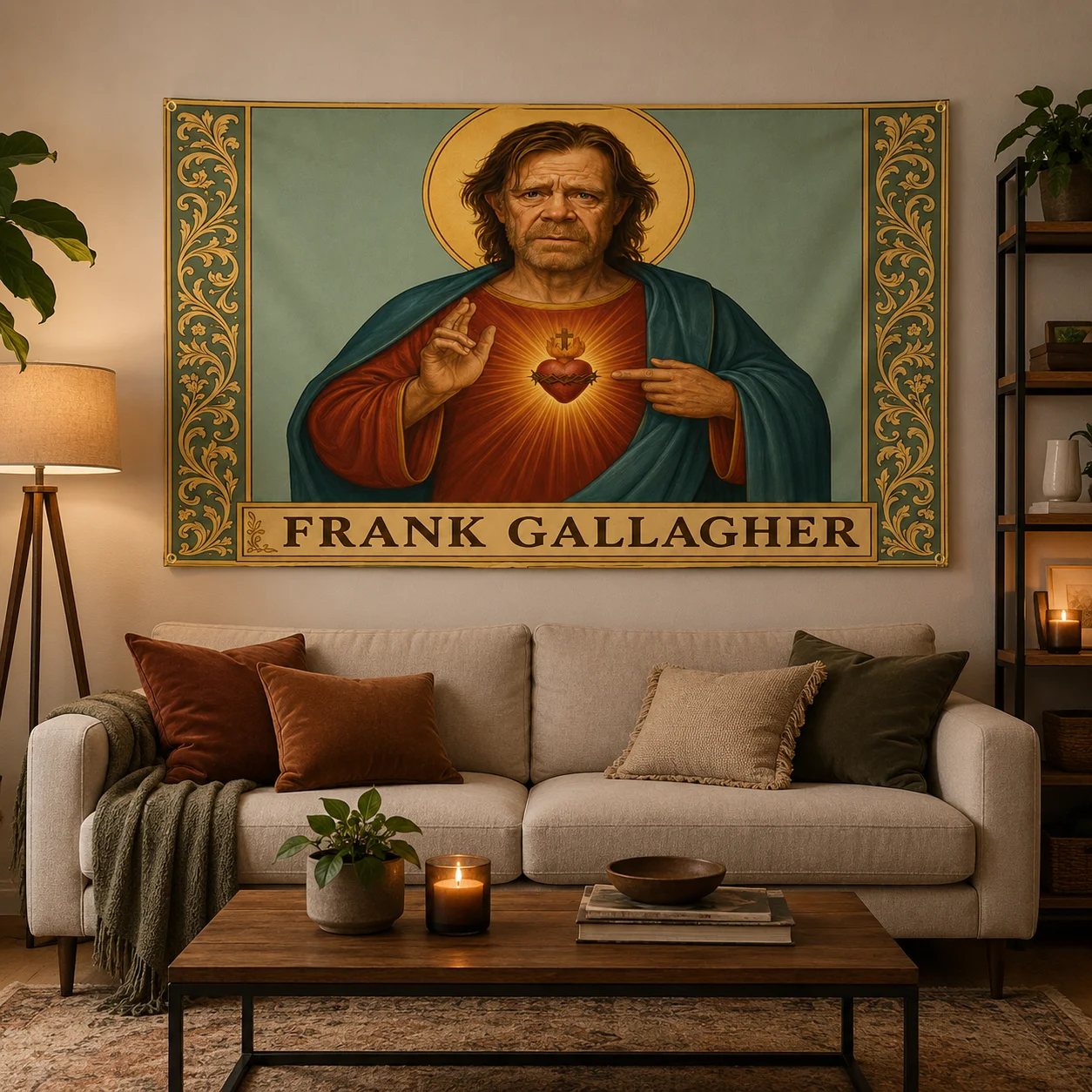 Shameless Frank Gallagher Tapestry Retro Funny Wall Hanging Bedroom Bedhead Dorm Gaming Room Backdrop Decor