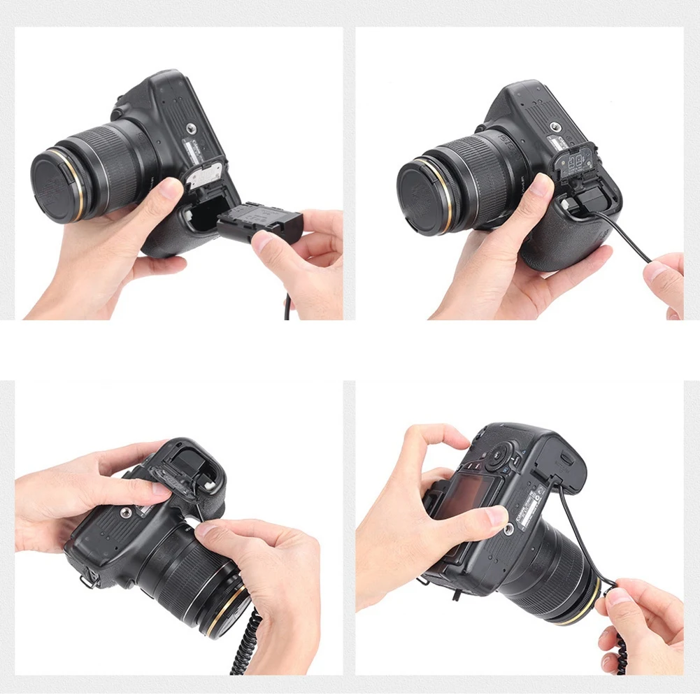 Bateria manequim LP-E6 E6N ACK-E6 DR-E6 e cabo USB-C de banco de potência DC para Canon EOS 6D 7D 60D 70D 80D 90D R R5 R6 5DS Mark II