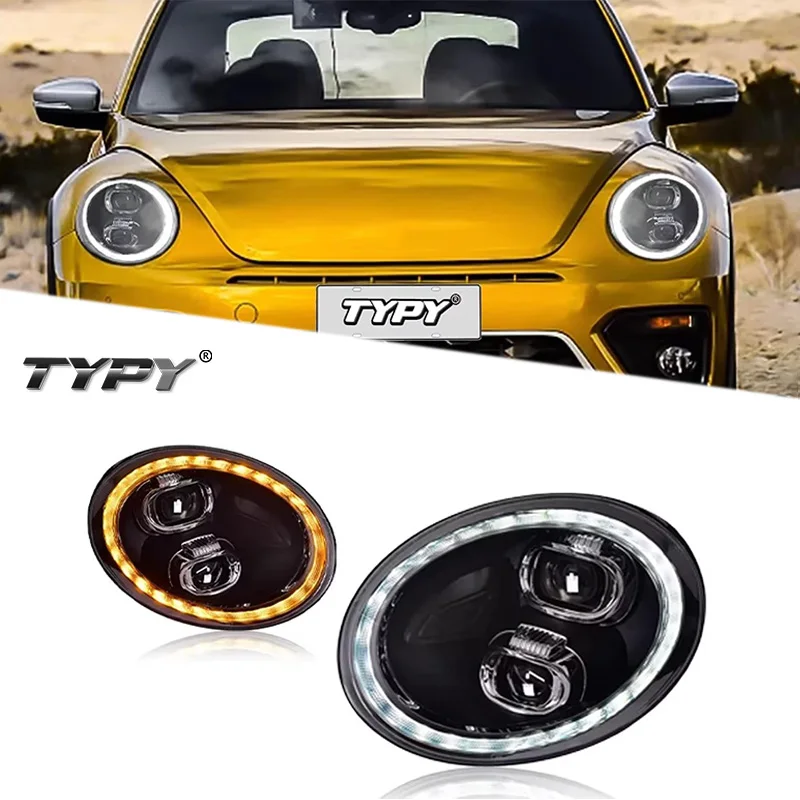

TYPY Car Lights For VW Beetle Headlight LED Projetor head Lamp Daytime Running Light Automotive Accessories 2013-2020