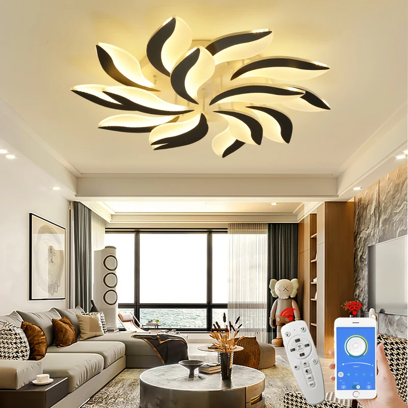 

Hot Acrylic Modern Led chandelier For Living Study Room Bedroom lampe plafond avize Indoor Ceiling chandelier lighting AC90-260V