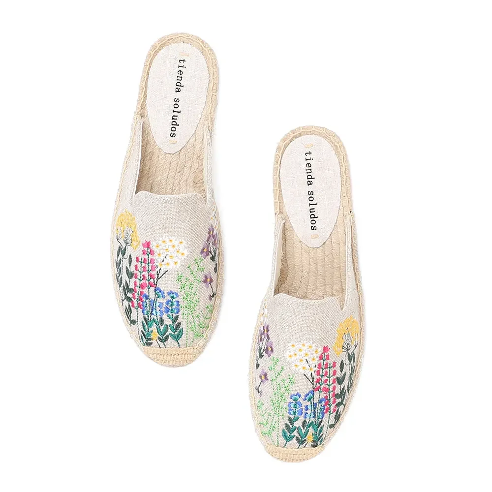 women sandals shoes Slippers Slides Hemp Rubber Cotton Fabric Mixed Colors Unicornio Pantufas De Pelucia Bichos Flip Flops