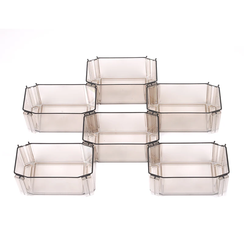 6Pcs/Set Ps Drawer Organizer, Household Transparent Desktop Drawer Storage Separator