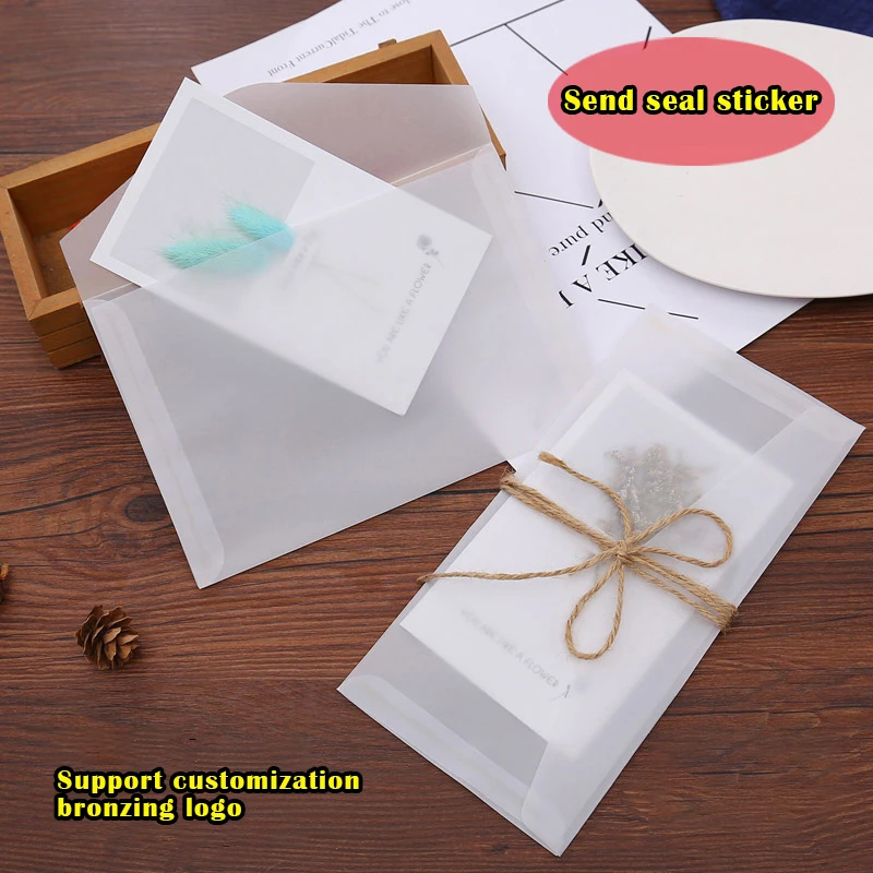 10pcs/lot Blank Translucent Envelope for Wedding Business Birthday European Sulfuric Acid Paper Invitation DIY Card Storage Gift