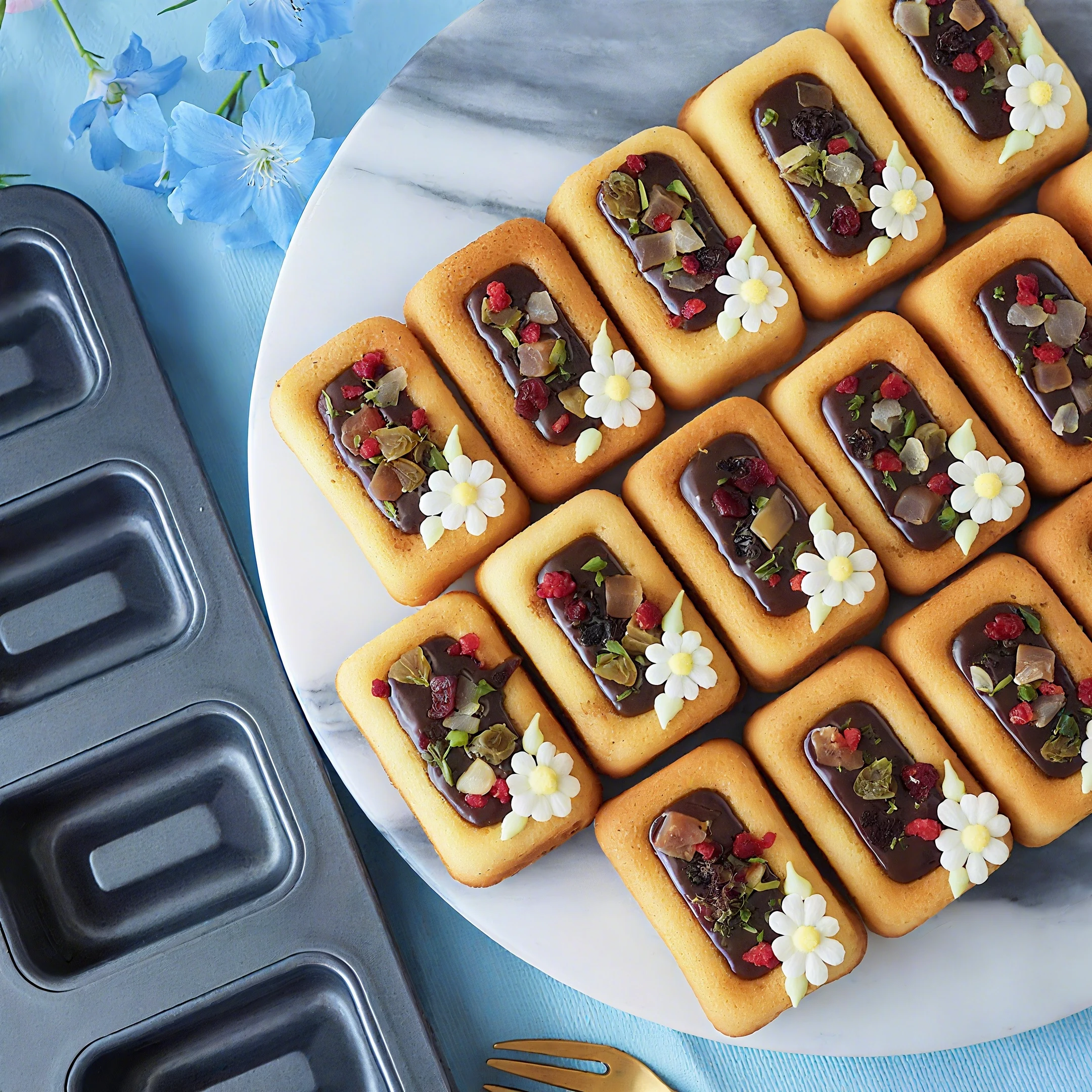 8 Cavity Carbon Steel Madeleine Pound Rice Cake Baking Pan Stuffed Muffin Financier Cake Dessert Pastry Bakeware Decoration Mold