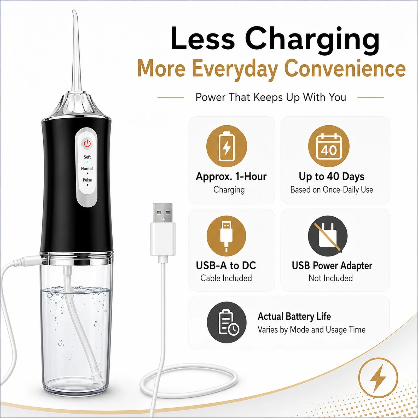 Pro Dental Oral Irrigator Flosser Removal Cleaning Wireless Brush Ipx7 Store Water Floss Irigator Waterpick For Tooth Mouth