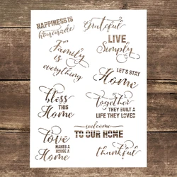 A4 Size DIY Craft Layering Letter Stencil For Wall Painting Scrapbooking Stamping Album Decorative Embossing Paper Card