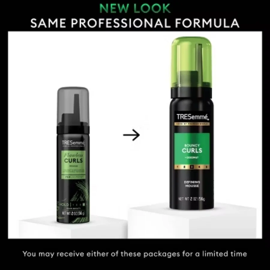 موس تجعيد لا تشوبه شائبة مع زيوت جوز الهند والأفوكادو - حجم السفر - 2 أونصة - يحمي الشعر من أضرار الحرارة. موس الشعر