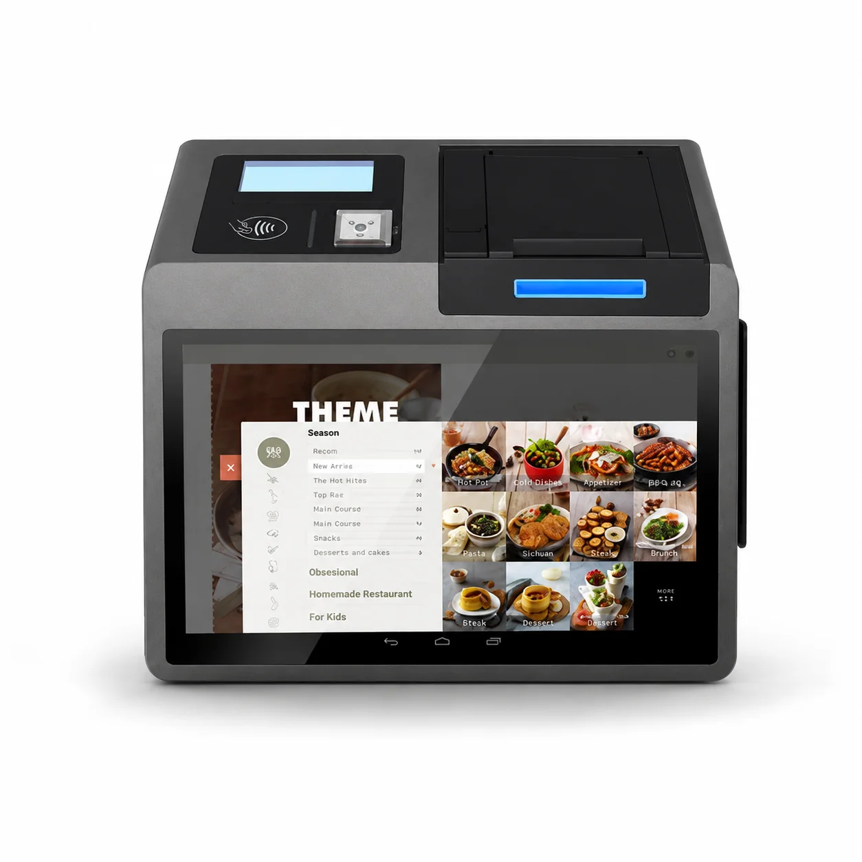 Z100 Smart POS Terminal Large Touch Screen Built-in Thermal Receipt Printer NFC IC Card Reader RJ12 Cash Drawer Support