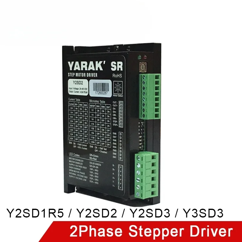 Yueming 2Phase3Phase Stepper Motor Driver Y2SD1R5 Y2SD2 Y2SD3 Y3SD3 Y2S3060-M Input Voltage 24-80VDC Adaptation Motor NAME 17-52