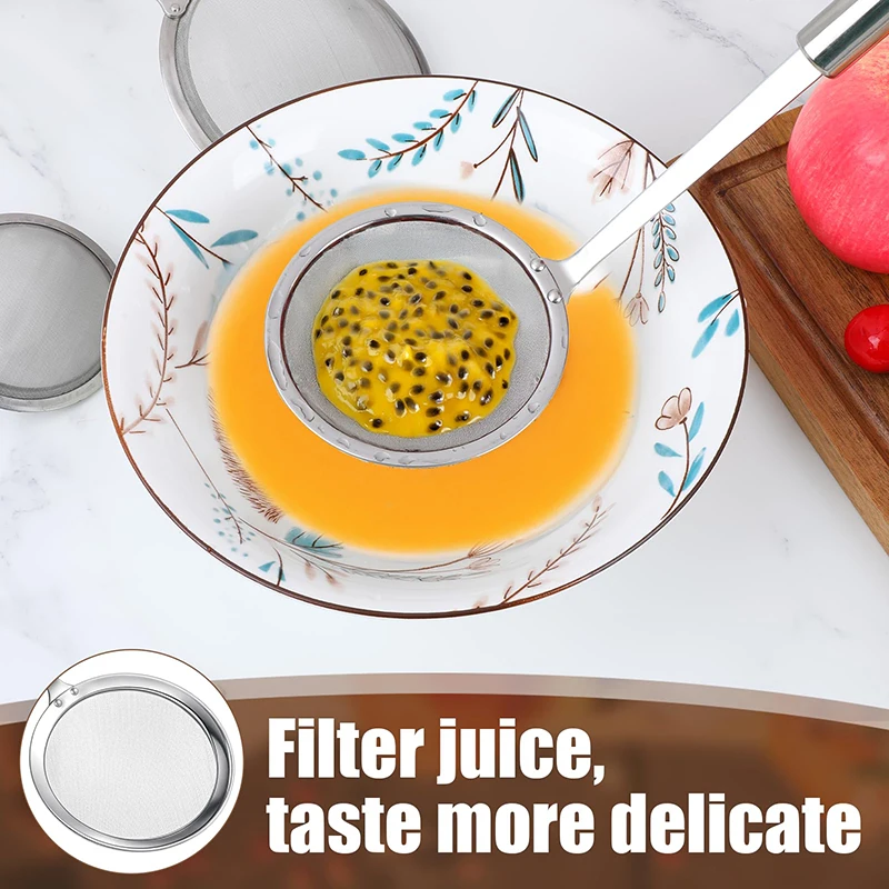 Stainless Steel Fine Mesh Filter, Multi-Function Colander for Juice, Coffee, Tea, & Vegetables, Kitchen Accessories
