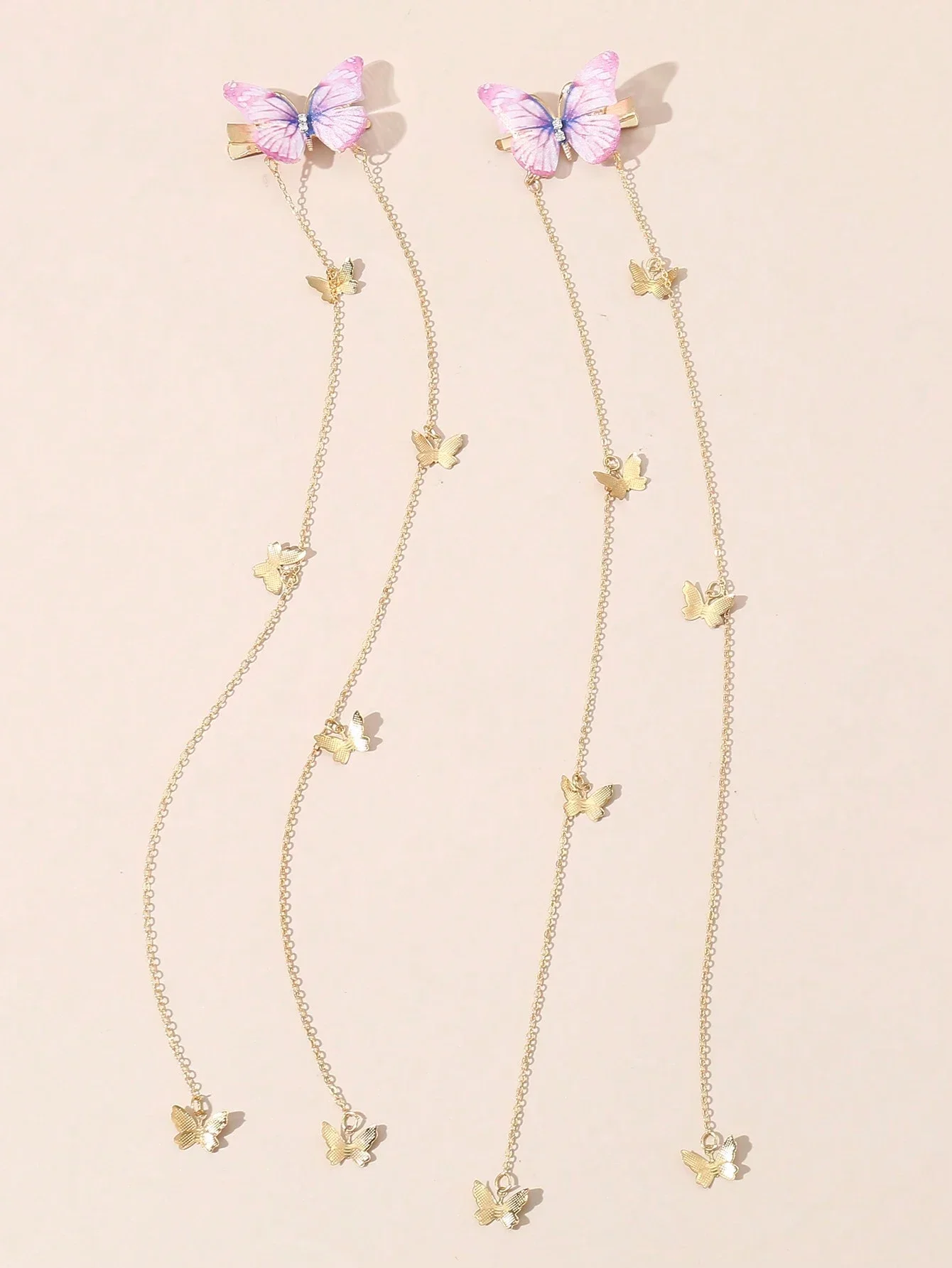 

Butterfly Tassel Press Clip Hair Clips For Women Y2k Hair Accessories