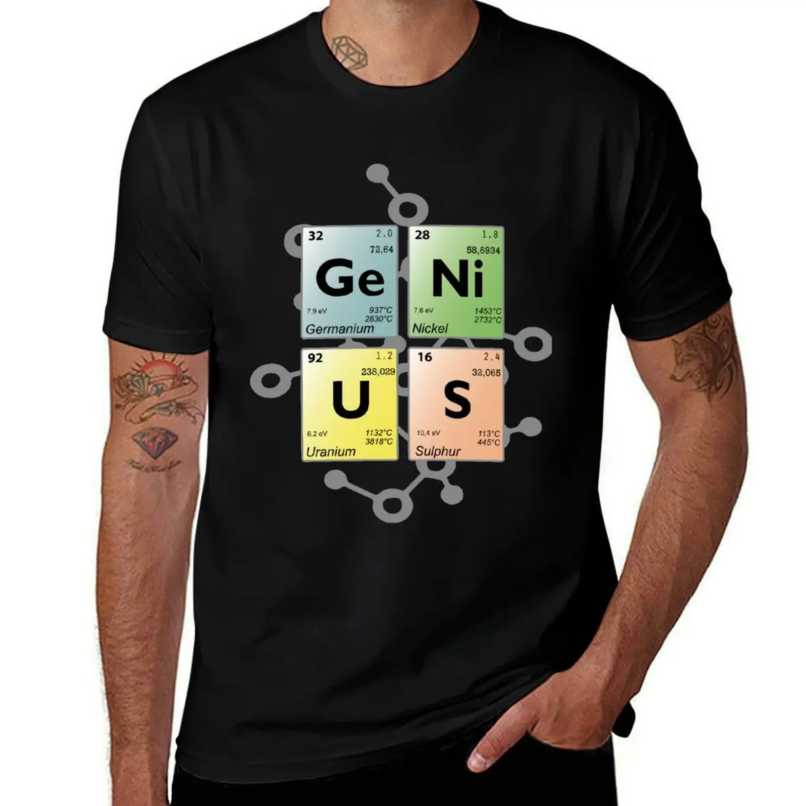 Periodic table GENIUS T-Shirt Sport Basic Moisture Wicking Tee T-Shirt