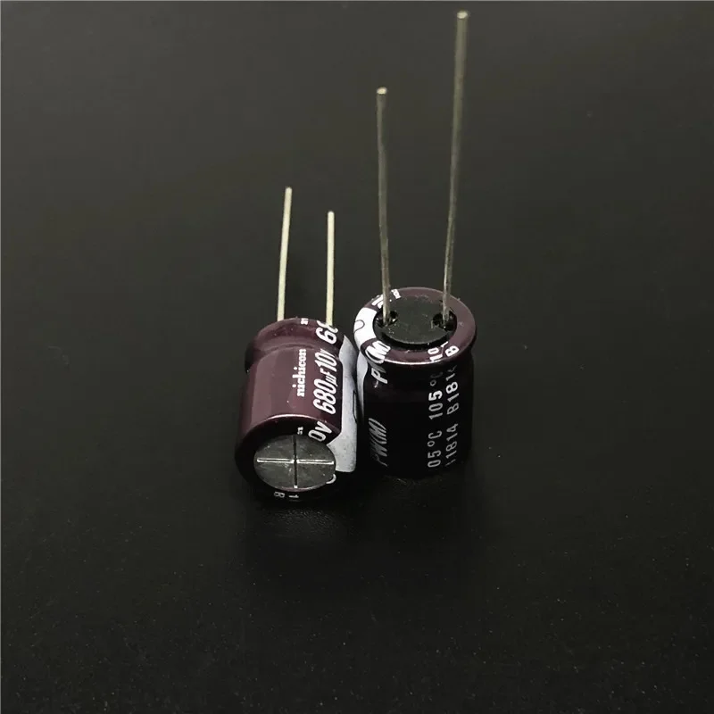 10 pces/100 pces 680 uf 10 v nichicon pw série 10x13mm baixa impedância longa vida 10v680uf alumínio capacitor eletrolítico