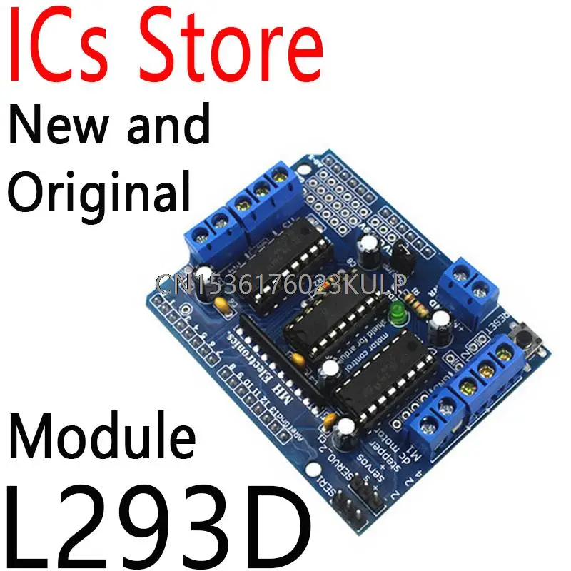 Stepper Motor Driver Board Control Shield Module Motor Drive Expansion Board for Arduino Mega2560 4-Channel L293D 