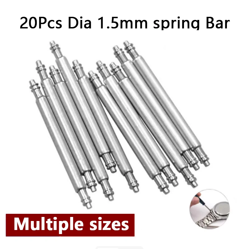 

2.0mm diameter stainless steel watch band spring bars, compatible with Seiko SKX007 case, for 18mm/20mm/20mm/22mm watch bands