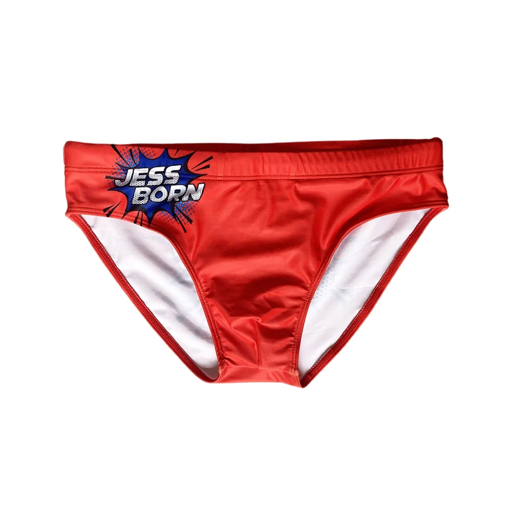 

2025 men's swimming trunks fashion printed low-rise triangular swimming trunks seaside beach hot spring youth swimsuit 10070