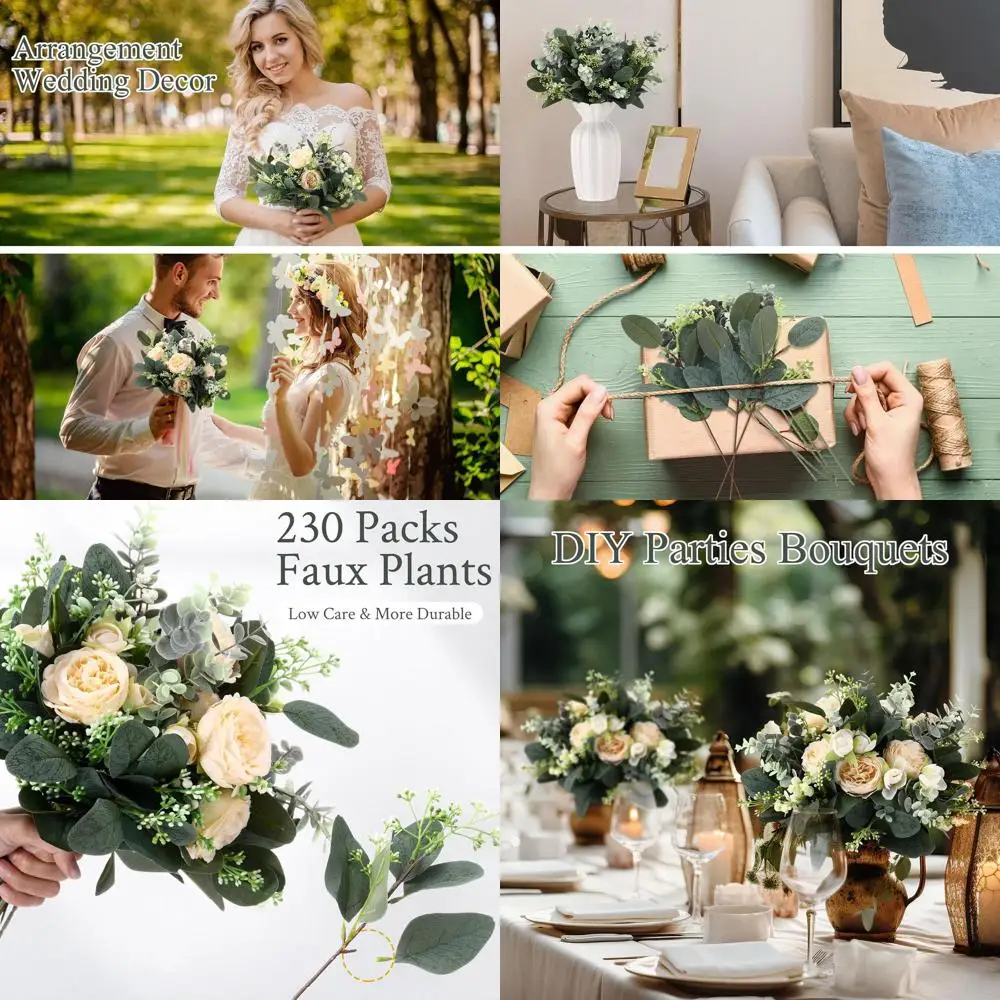 

Стебли листьев эвкалипта оптом с белыми семенами, спреи из искусственных серебряных долларов, искусственные овальные листья для венков, гирлянды, F