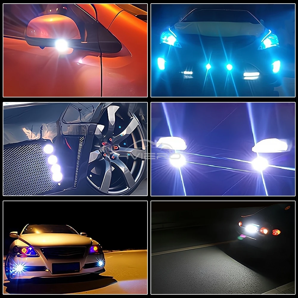 2X blanco rojo azul 23mm ojo de águila circulación diurna DRL coche Moto respaldo Led estacionamiento señal de giro bombilla de freno luz diurna