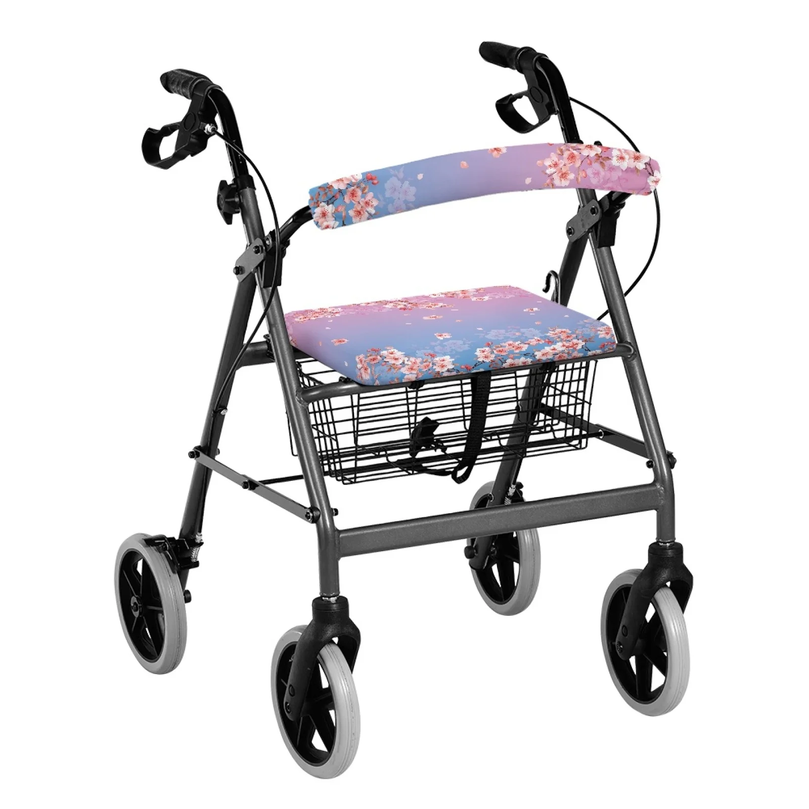 Coloranimal Stain Proof Hand Washable Set of 2 Walker Seat Covers for Friends for Outdoor Sakura Pattern